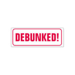 [ Thumbnail: "Debunked!" + Rounded Corners Rectangle Self-Inking Stamp ]