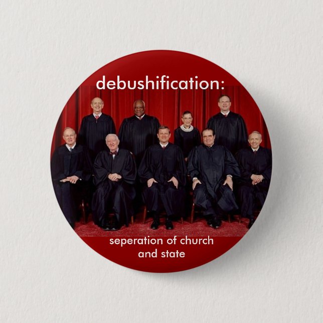 debushification: seperation of church and state button (Front)