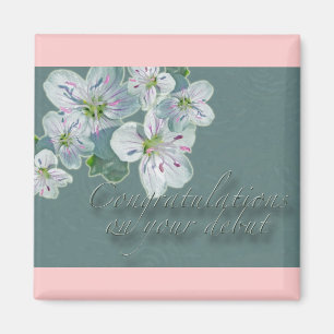 Debut Congratulations Spring Beauty Wildflower Magnet