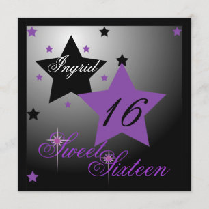 Debutant Star Sweet Sixteen-Cust. Invitation