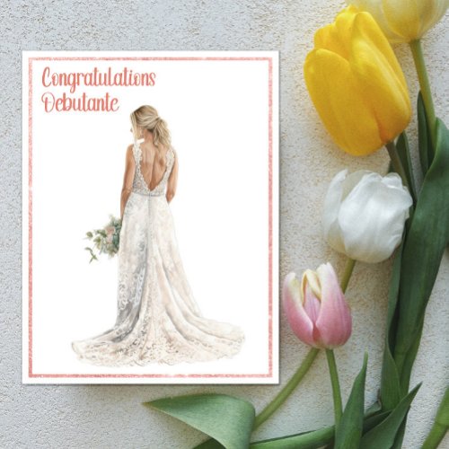 Debutante Congratulation Card