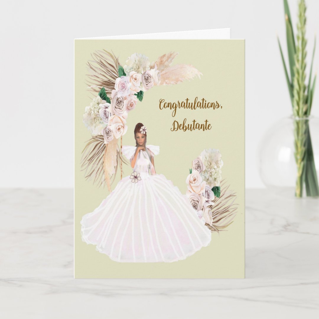 Debutante Congratulations Card Zazzle