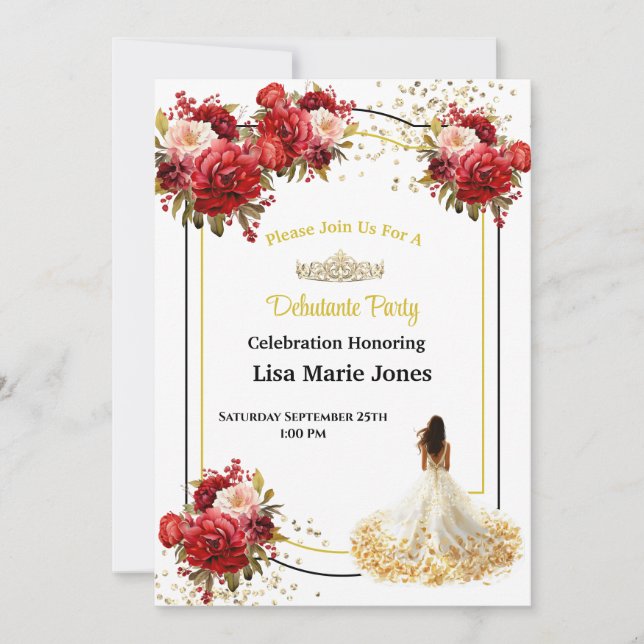 Debutante Party Invitation (Front)