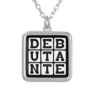 Debutante, Upper-Class Young Woman Silver Plated Necklace