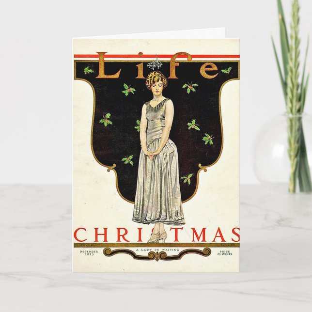 Dec 1923 Christmas illustration by Coles Phillips Holiday Card (Front)