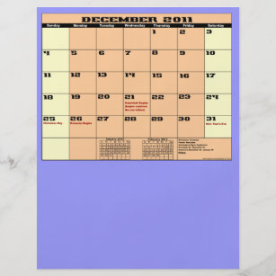 Dec. 2011 Calendar 13 Month Multipurpose Flyer. Flyer