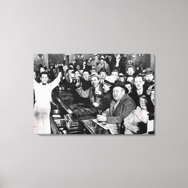 DEC 5, 1933 PROHIBITION ENDS PAINTERLY CANVAS PRINT (Front)
