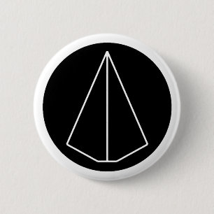 DECA SYMBOL - PAPER AIRPLANE PINBACK BUTTON