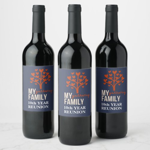 Decade Of Family Love Celebration Wine Label