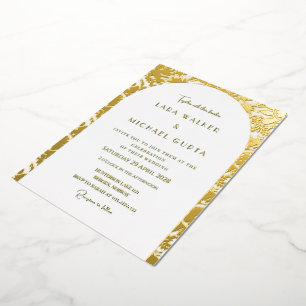 Decadent Arch Gold Foiled Wedding Invitation Foil Invitation