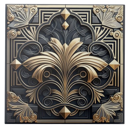 Decadent Art Deco Ceramic Tile Set