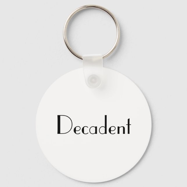 Decadent Art Deco Typography Keychain (Front)