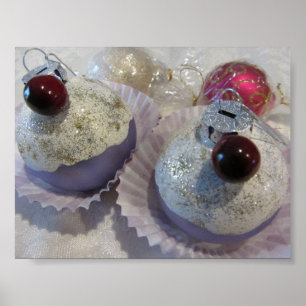 Decadent Christmas Cupcakes Poster
