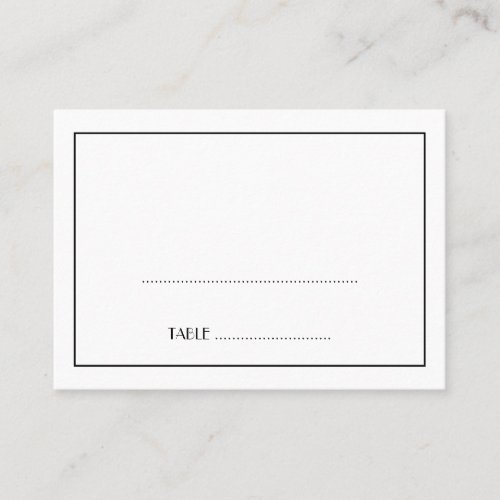 Decadent Deco elegant black wedding place card Business Card
