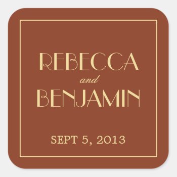 Decadent Deco Elegant Chic Red Wedding Favor Tag by FidesDesign at Zazzle