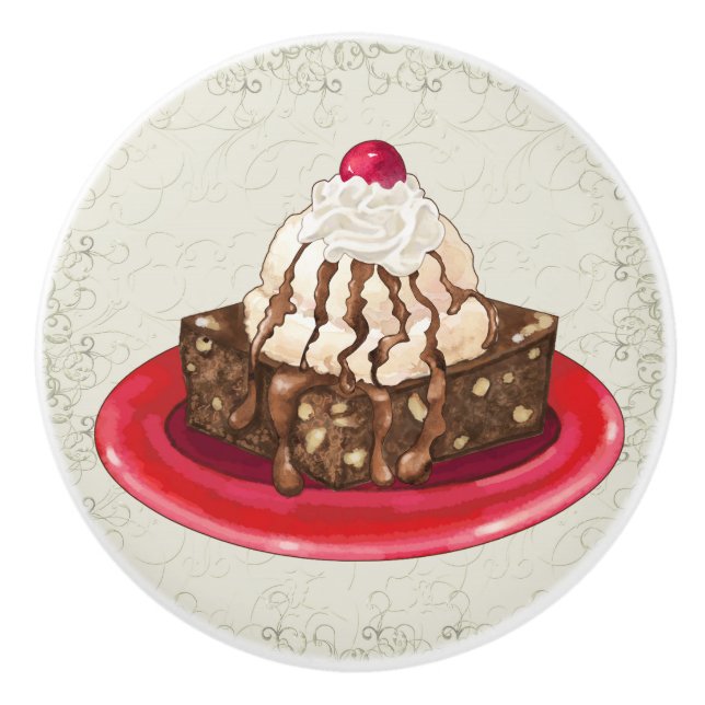 Decadent Ice Cream Sundae Brownie Drawer Pulls (Front)