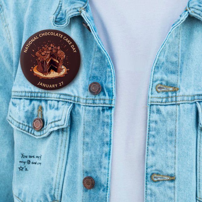 Decadent National Chocolate Cake Day  Button (Creator Uploaded)