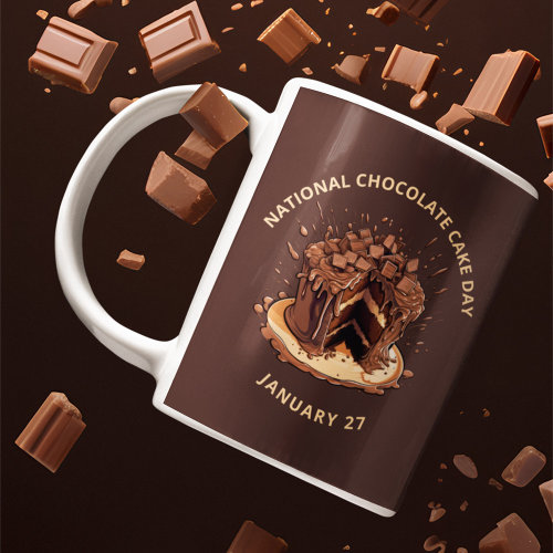 Decadent National Chocolate Cake Day  Coffee Mug
