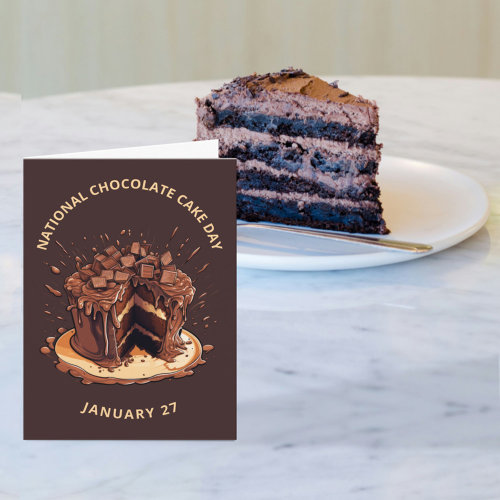 Decadent National Chocolate Cake Day  Note Card