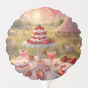 Decadent strawberry shortcake party supplies balloon
