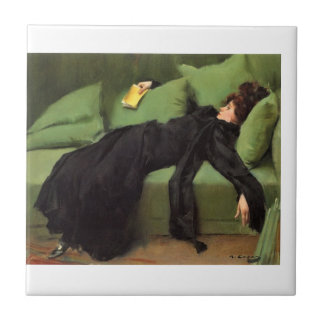  Decadent Young Woman After The Dance  Ceramic Tile