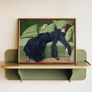 Decadent Young Woman Poster – Ramon Casas Vintage 