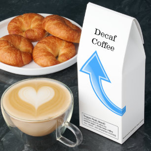 Decaf Coffee Blue Arrow
