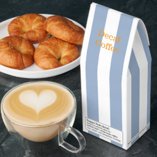 Decaf Coffee Blue & White Stripe