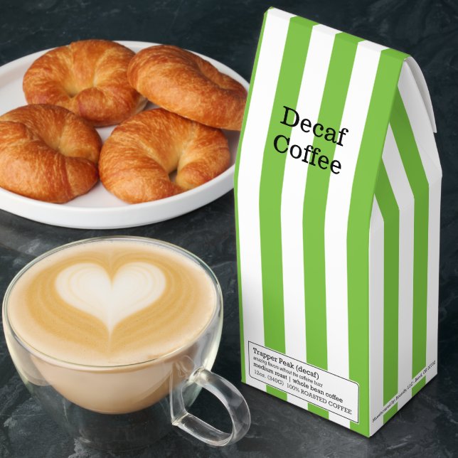 Decaf Coffee Green & White Stripe (Breakfast)