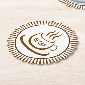 Decaf Coffee Paper Coaster
