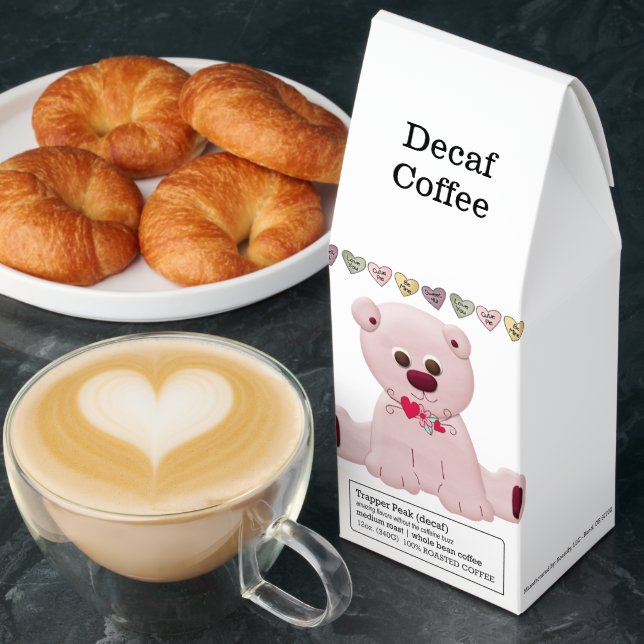 Decaf Coffee Teddy Bear Hearts (Breakfast)