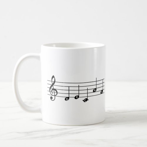Decaf DECAF Music Note Coffee Mug Piano Teacher