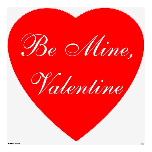 Decal _ Red Heart Be Mine Valentine