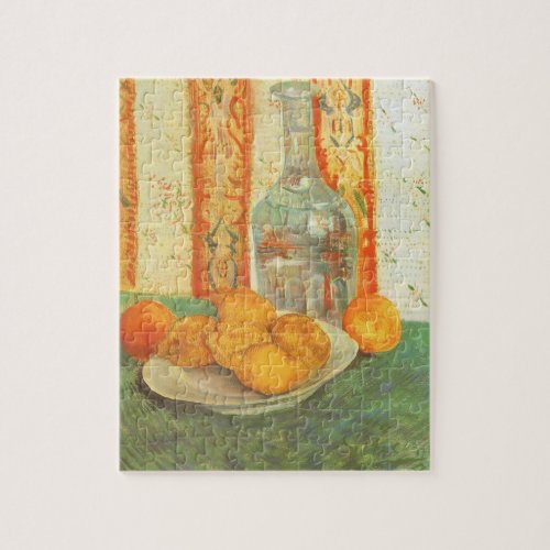 Decanter and Lemons on a Plate by Vincent van Gogh Jigsaw Puzzle