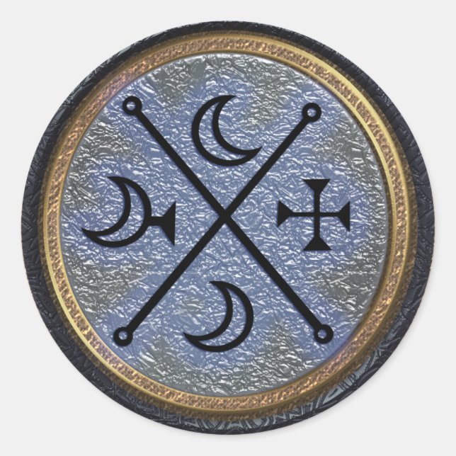 decarabia classic round sticker (Front)