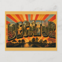Decatur Alabama River Garden Vintage Art