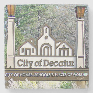 Decatur Georgia Coasters, City Of Decatur Stone Coaster