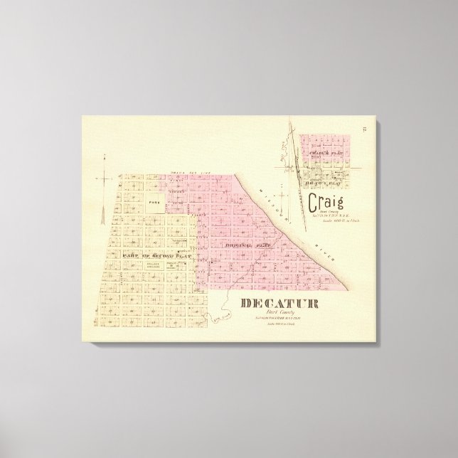 Decatur, Nebraska Canvas Print (Front)