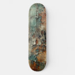 Decay and Resilience: An Urban Grunge Texture Skateboard
