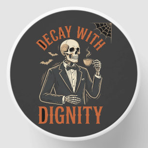 Decay With Dignity Vintage Skeleton Coffee Hallowe Mini Candle Favors