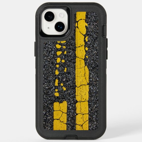 Decayed Double Yellow Line OtterBox iPhone 14 Plus Case