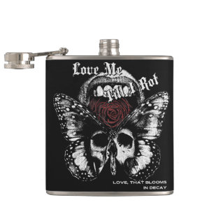 Decaying Love - Gothic Streetwear Design Flask