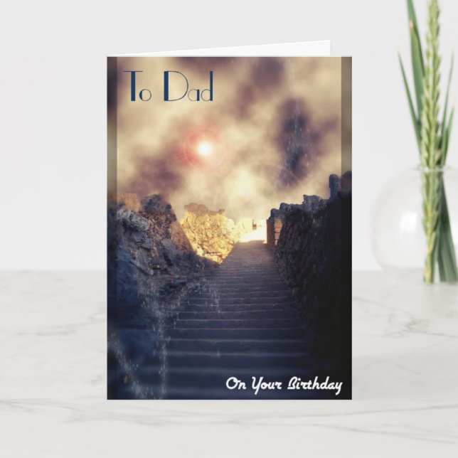 Deceased Dad/Father Birthday Card (Front)