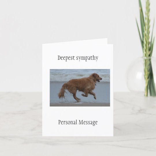 Deceased dog in loving memory golden retriever card