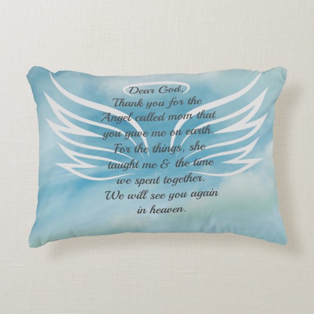 Deceased Mother Quote Accent Pillow (Front)