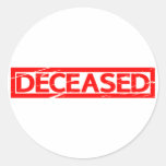 Deceased Stamp Classic Round Sticker