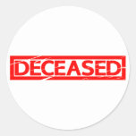 Deceased Stamp Classic Round Sticker