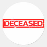 Deceased Stamp Classic Round Sticker