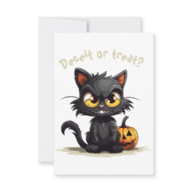 Deceit or Treat? Funny Evil Black Cat Halloween
