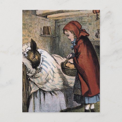 Deceiving Red Riding Hood Postcard